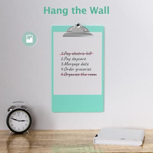 Macroclo Legal Size Clipboard, Teal Plastic 8.5 x 14 Clip Board for Lawers, Heavy Duty Butterfly Clip, 9 x 15 in, Office & School Supply 6