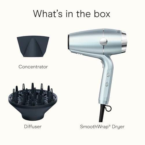 INFINITI PRO CONAIR SmoothWrap Hair Dryer, Blow Dryer with Diffuser and Concentrator Attachments, Advanced Plasma and Ceramic Technology for Less Frizz, More Volume and Body, Mint 9