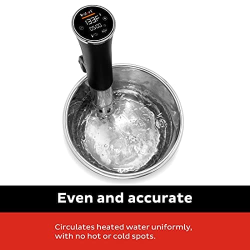Instant Pot Accu Slim Sous Vide 800W Precision Cooker,Immersion Circulator,Ultra-Quiet Fast-Heating with Big Touchscreen Accurate Temperature and Time Control,Waterproof 6