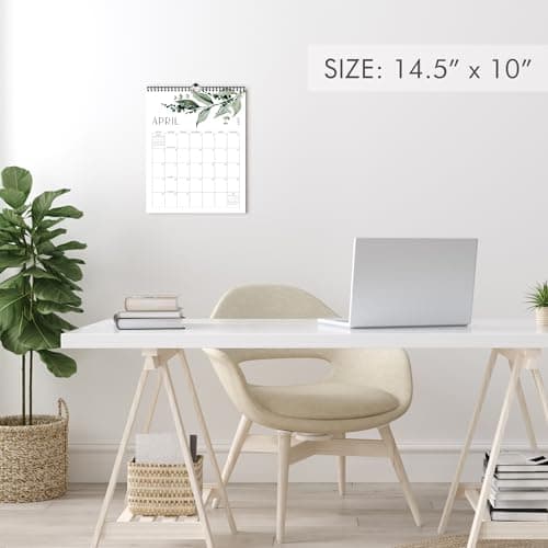 Aesthetic Vertical Modern Greenery Wall Calendar - Runs from January 2024 Until July 2025 - The Perfect Monthly Calendar With Seasonal Designs for Easy Planning 6