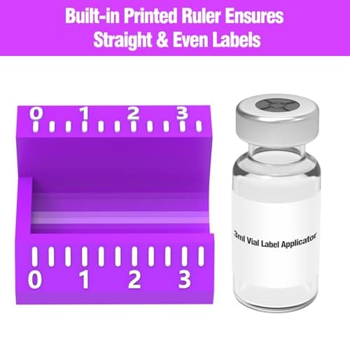 2 Pack Vial Label Applicator for 3ml Vial – Easy & Precise Sticker Alignment Tool for Vial Labeling – Time-Saving Labeling Assistant for Labs & Home Organization (3ml) 4
