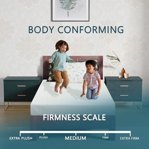 Viscologic Set of 2 Econo 5" Twin Size Mattresses in a Box Cool Resilient Medium Firm Flippable Foam, for Everyone, Kids to Adults | Use with Bunk Bed/Trundle/Platform Bed | CertiPUR-US® Certified 5