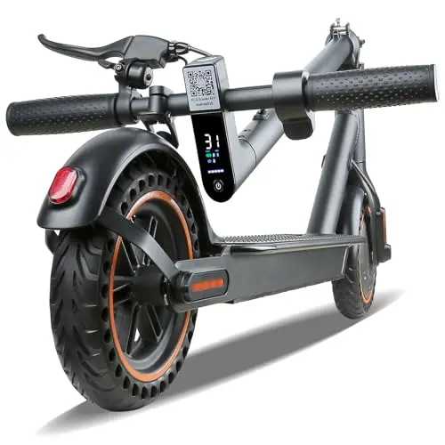 Electric Scooter, 8.5" Solid Tires E Scooter for Adult, Peak 500W Motor, Up to 19MPH /19-21Miles Commuter Escooter, with Smart APP and Cruise Control Portable Scooter Electric