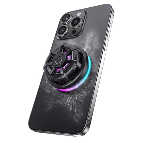Wireless Cooling Charger for MagSafe, Preocean 15W Fast Wireless Charging Pad with Built-in Fan, Phone Cooler for Gaming, Magnetic Compatible with iPhone 17/16/15/14/13/12 Series.
