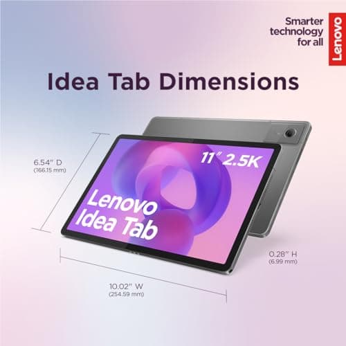 Lenovo Idea Tab - College Tablet - 11″ 2.5K IPS Touchscreen Display - 90Hz - MediaTek Dimensity 6300-4 GB Memory - 128 GB Storage - Integrated Arm Mali-G57 MC2 - Tab Pen and Folio Case 8