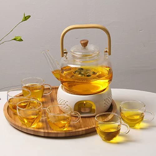 Auxmeware - Ceramic Teapot Warmer, Tea Warmer for Teapot, White 7