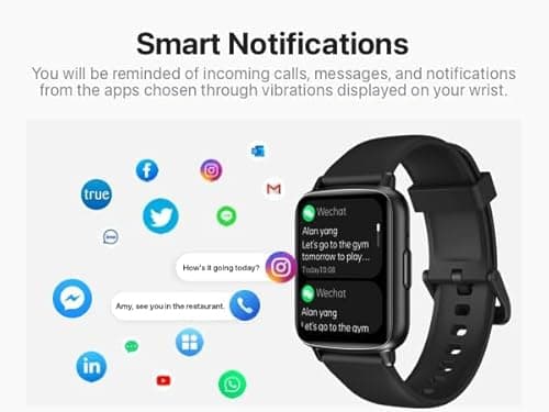 JeeJTek Smart Watch, 1.83" HD Smartwatch for Men Women, Fitness Watch with 100+ Sport Modes, IP68 Waterproof/Heart Rate/Sleep Monitor, Activity Trackers for iOS/Android (Black) 5