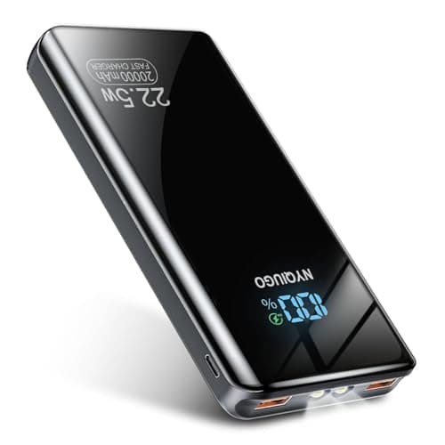 NYQIUGO Portable Charger 22.5W 20000mAh PD3.0 QC4.0 USB C in & Out Fast Charging Power Bank LCD Display Phone Battery Pack Compatible with Smartphones Tablets Smartwatches etc
