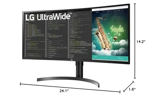 LG 35” 35BN75CN-B VA HDR QHD UltraWide™ Curved Monitor (3440x1440) with 100Hz Refresh Rate, 5ms(GTG), USB Type-C™, AMD FreeSync™, Dynamic Action Sync, Black Stabilizer, MaxxAudio® & Ergonomic Design 9