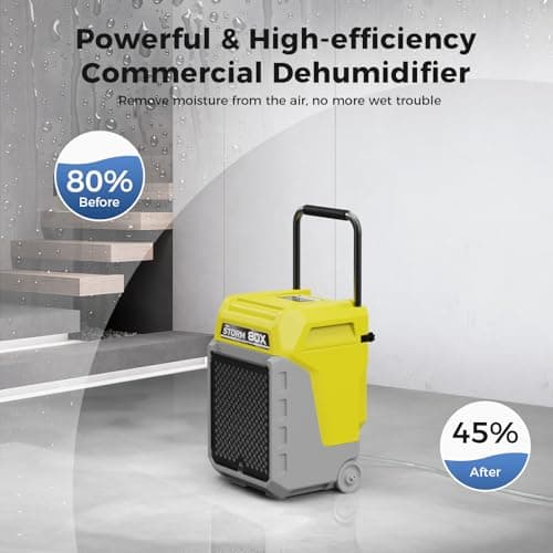 ALORAIR 170 Pints LGR Commercial Dehumidifier with Pump & Drain Hose, Portable Insutrial Dehumidifier for Basments, Home, Job Sites, Fit for 2,100 Sq.Ft Space with Wheels 5