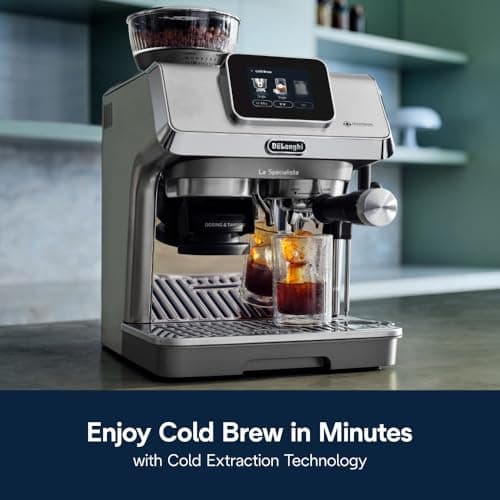 De'Longhi La Specialista Touch Espresso Machine with Grinder & Milk Frother – Cold Brew & Iced Coffee Maker, Burr Grinder, 10 Drink Presets, Compact Bean to Cup, Award-Winning Italian Design 8