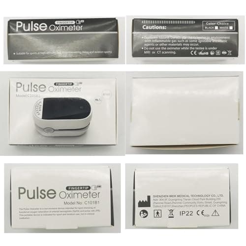 ACMC Oximeter, Features Oximeter with Alarm, Fingertip Pulse Oximeter with Alarm, Features Alarm & OLED Large Screen & Lanyard Black 8