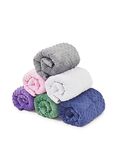 TONGDADA Weighted Lap Blanket 7lbs for Adult,Perfect for Relaxation, Lounging, Napping, Sleeping & Travel,Luxury Minky Weighted Body Blanket,Weighted Throw Blanket-Dark Grey Minky Dot, 29" x 24" 7