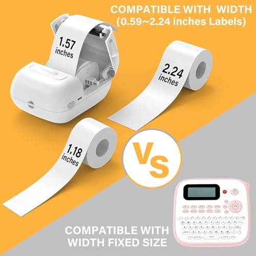 MARKLIFE Label Maker Machine with Tape Barcode Label Printer - Mini Portable Bluetooth Thermal Labeler, Easy to Use for Small Business Home Office Address Clothing Jewelry Retail Barcode 7