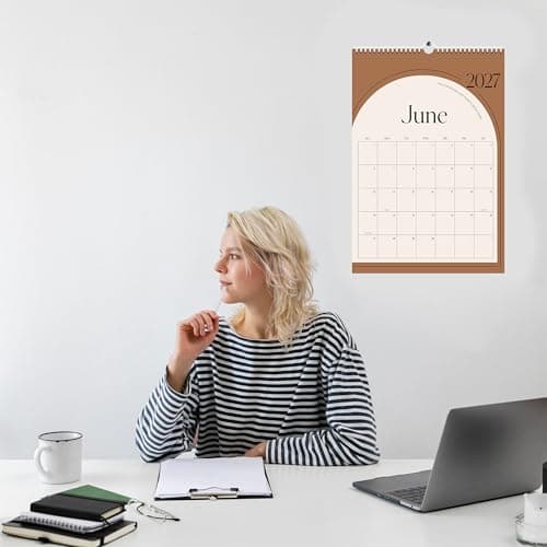 Aesthetic 2026-2027 Wall Calendar - 18 Monthly Calendar from January 2026 to June 2027, 14.5" x 10.5", Modern Vertical Wall Hanging Calendar for Organizing & Planning 6