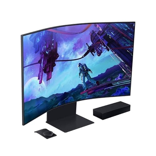 Samsung 55" Odyssey Ark 2nd Gen 4K UHD 1000R Curved Gaming Monitor, 165Hz, 1ms, 4 Input Multi View, Quantum Mini-LED, AMD FreeSync Premium Pro, HDR 10+, Height Adjustable Screen, LS55CG970NNXGO 25