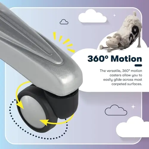 Serta Bryce Executive Office Chair, Ergonomic Computer Desk Chairs with Patented AIR Lumbar Support, Comfy Body Pillows, Height Adjustable, Swivel Base with Wheels, Bonded Leather, Cream 12