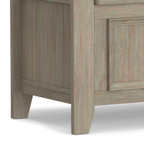 SIMPLIHOME Amherst Entryway Storage Bench - 48 inch Wide Solid Wood Hallway Seat in Distressed Grey, Transitional Bench for Entryway or Living Room with Lift-Up Lid and Spacious Storage 11