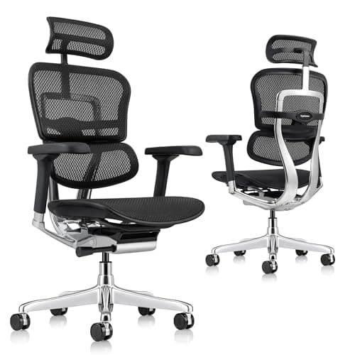 Ergohuman Eurotech ME7ERG GEN2 High Back Mesh Office Chair with Tilt Tension Control, Tilt Lock, Back Angle, Back Height, Synchro Tilt, Seat Height, Seat Depth, and Arm Height Adjustments, Black 4