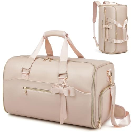 Garment Duffle Bags for Travel,Moulyan Convertible Garment Bag with Shoe Compartment,3 in 1 Waterproof Travel Suit Bag with Shoulder Strap for Women