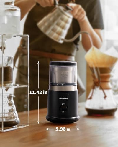SHARDOR One Touch Coffee Grinder Electric, Spice, Herb, For Coffee Bean Spices and Seeds with 1 Removable Stainless Steel Bowl, Dry Grinder, Black 6