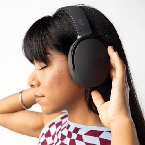 Skullcandy Hesh Evo Wireless Over-Ear Bluetooth Headphones with Extra USB-C Charging Cable, Noise Isolating, 36 Hours Battery, Foldable Lightweight Design, Microphone for iPhone Android - True Black 8