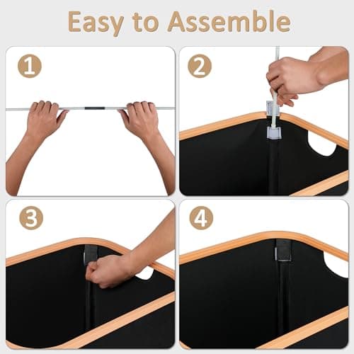 Vincona Slim Laundry Basket with Lid, Narrow Dirty Clothes Hampers for Laundry with Handle, Skinny Laundry Bin for Laundry Room, Dorm, Bedroom and Bathroom, 19.8 Gallon (75L) Black 7