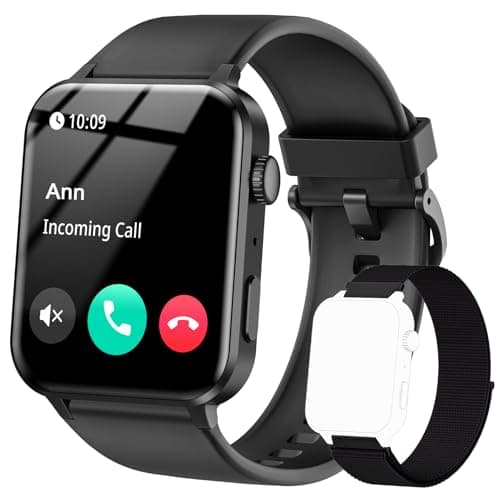 IOWODO Military Smart Watch for Men (Answer/Make Calls), 2.01'' Smart Watch for Android and iPhone, Fitness Tracker with Flashlight/Compass/100 Days Battery/Heart Rate/Sleep/100+ Sport Modes