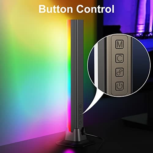 velted RGB Light Bar, Music Sync RGB IC LED Lights Bars, USB Powered Ambient Lighting, Remote Control Color Changing Gaming TV Backlight, 8 Dynamic Modes for PC Room Monitor Desk 5