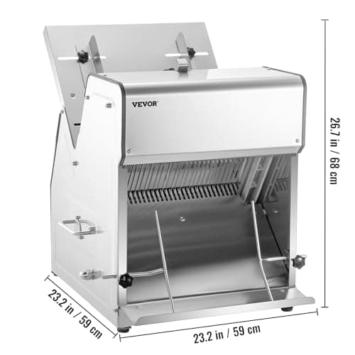 VEVOR Commercial Bread Slicer - 12mm Thickness, 31 Slices, Electric Toast Cutter, 110V 8