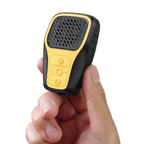 INGA Wearable Bluetooth Speaker, IP67 Waterproof Clip-on Mini Portable Speakers, Wireless Clip Speaker with Built-in Mic, Hands-Free Music and Calls for Work/Riding/Golf/Outdoor(Yellow)