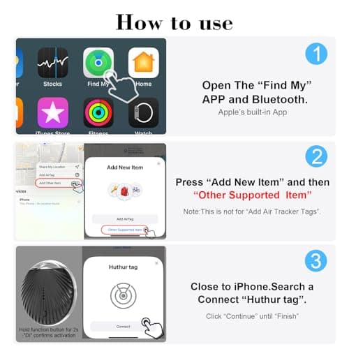 Air Tracker Tags-4 Pack, [MFi Certified] Smart Tag, Pet Bluetooth Tracker for Apple Find My, IP68 Waterproof,Replaceable Battery, Key Finder and Item Locator for Keys, Luggage, Pets, Wallet (iOS Only) 6