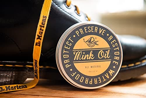 SALTY FISH Mink Oil for Leather Boots, Leather Conditioner and Cleaner 3.52oz-Waterproof Soften and Restore Shoes,Saddles,Jackets,Purses,Gloves and Vinyl 7