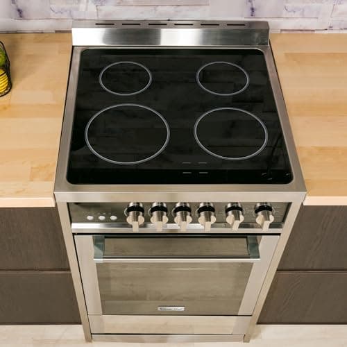 24 in. 2.2 cu. ft. 4 Burner Element Electric Range with Convection in Stainless Steel 6