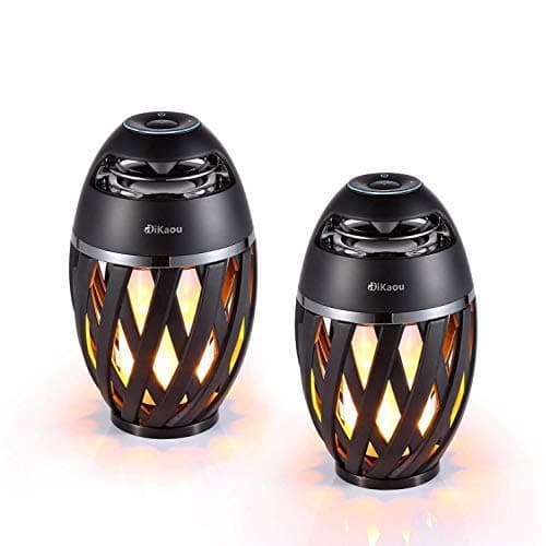 DiKaou Led Flame Speaker, Torch Atmosphere Bluetooth Speakers&Outdoor Portable Stereo Speaker with HD Audio and Enhanced Bass,LED flickers Warm Yellow Lights BT4.2 for iPhone/iPad/Android