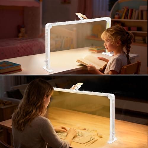 Ciyebst Nail Tech Lamp for Desk, 34 in Large Half Moon Light with Phone Holder, 48W Brightness Adjustable Lash ARC Light for Manicure, Tattoo, Spa, Salon, 3000K-6000K LED Manicure Lamp 7