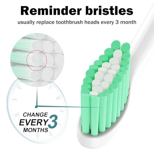 Toothbrush Heads for Philips Sonicare Replacement Brush Heads Medium Soft Dupont Bristles Electric Toothbrush Replacement Heads Fit E-Series Essence Xtreme Elite Advance and CleanCare, 6 Pack 6