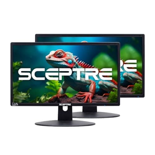 2X Pack - Famous 20 Inch Monitor FHD 1600 x 900 Computer Monitor, 75 Hz, 5 Milliseconds, Wall Mount, Tilt, VGA and HDMI x2, Professional and Gaming Monitor – 2X Pack