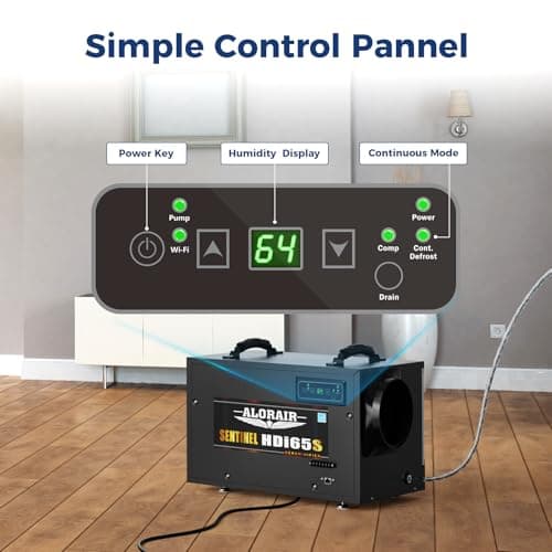 ALORAIR 120 PPD Energy Star Wi-Fi Dehumidifier for Crawl Space, Basement, and Commercial Use, APP Control with Pump and Hose, Compact Auto-Defrost Design 6