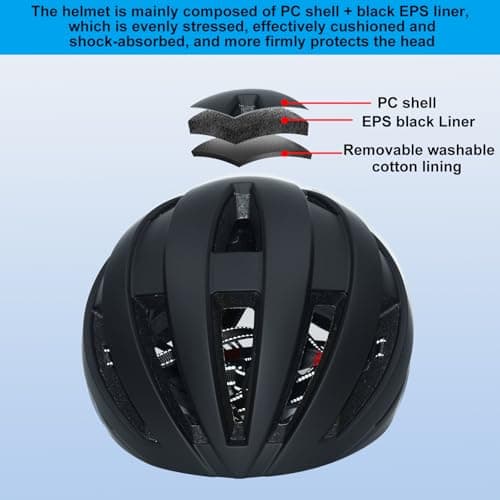 Gudook Bike Helmet with Light - Bicycle Helmets for Men - Women Adult with LED Rear Lights Adjustable Cycling Helmet for Urban Commuter Mountain Road Biker 7