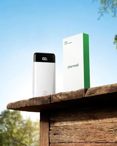 charmast 20000mAh Portable Charger with Built in Cables, 22.5W Travel Power Bank Fast Charging, USB C Cell Phone Battery Pack for iPhone 16/15/14/13/12/11 Series, iPad, Samsung, Android, Tablet 9