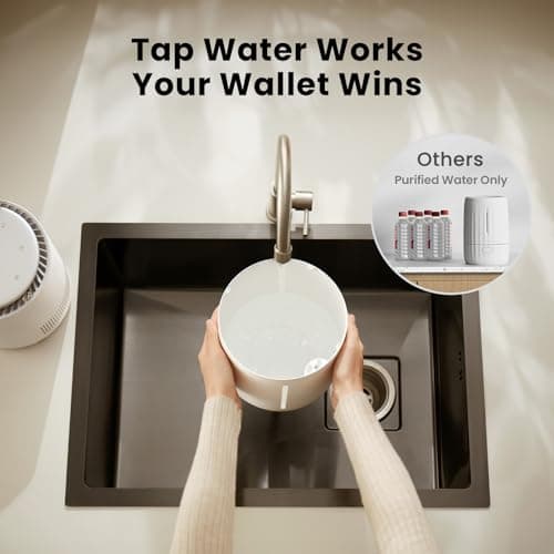 Provirtec MistFree Evaporative Humidifier for Bedroom, 3L No White Dust for Sensitive Individuals, Auto Humidity Control, Works with Tap Water, Night Light, Easy Clean Tank for Home & Small Room 6