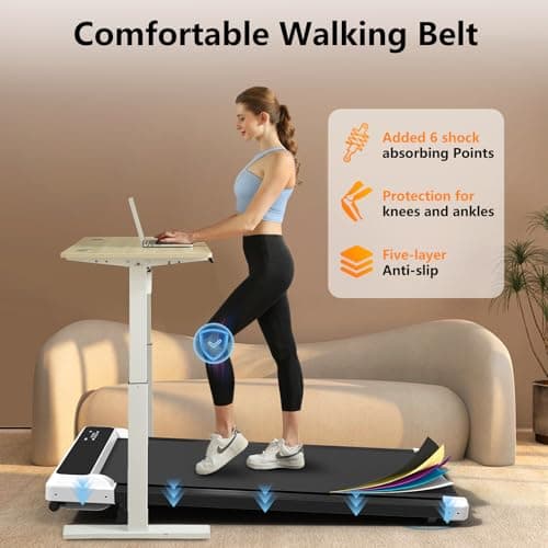 JURITS Walking Pad 2 in 1 for Walking and Jogging, Under Desk Treadmill 7