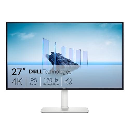 Dell 27 Plus 4K Monitor - S2725QS - 27-inch 4K (3840 x 2160) 120Hz 16:9 Display, IPS Panel, AMD FreeSync Premium, sRGB 99%, Integrated Speakers, 1500:1 Contrast Ratio, Comfortview - Ash White