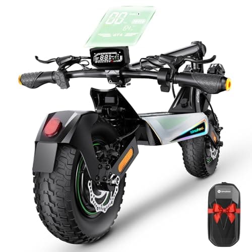 isinwheel GT4 Electric Scooter,2400W Dual Motor, 50 Miles Range,Up to 45MPH Folding E Scooter for Adults, 12'' Off Road Tires,330 lbs Load,Off Road Electric Scooter for Adult with Dual Suspension,APP