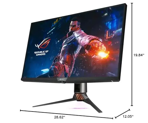 ASUS ROG Swift 32” 4K HDR 144Hz DSC Gaming Monitor (PG32UQX) - UHD (3840 x 2160), Mini-LED IPS, G-SYNC Ultimate, Local dimming, Quantum Dot Technology, DisplayHDR 1400, Eye Care, DisplayPort, HDMI 16