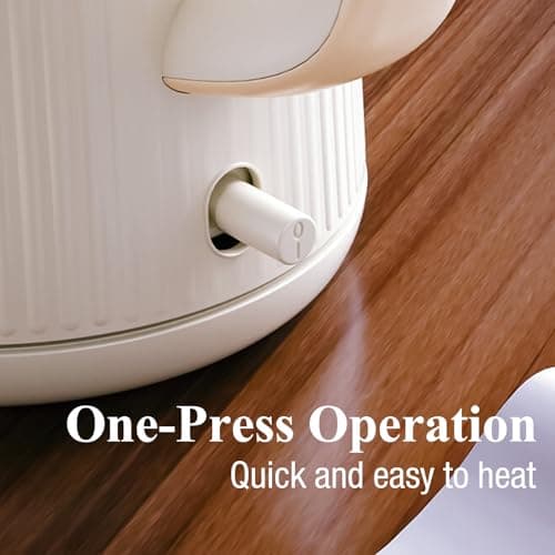 Nueve&Five 1.7L (57oz) Large Electric Kettle Perfect for 7+Cups of Tea and Coffee,2 quarts Double Wall Big Electric Tea Kettle,Auto Shut Off,1200W Hot Water Kettle Electric -Cream White 7