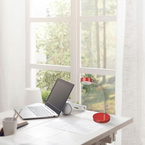 Globe Electric Company 12644 LED Desk Lamp, 52.4" x 5" x 15.75", Red 4