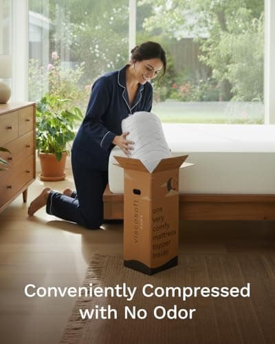 ViscoSoft Dusk 3-Inch Memory Foam Mattress Topper - Twin XL Mattress Topper, Washable Cover, Cooling & Back Pain Relief, CertiPUR-US Performance Tested and Certified Foam 6