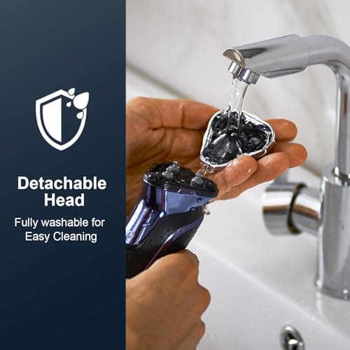 Electric Razor for Men, Noahstrong Electric Shaver for Men Face, Rechargeable Wet Dry Shaver with Pop Up Trimmer 8